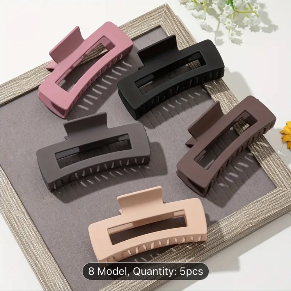 Elegant Hair Claw Clips Set - 5 Colors